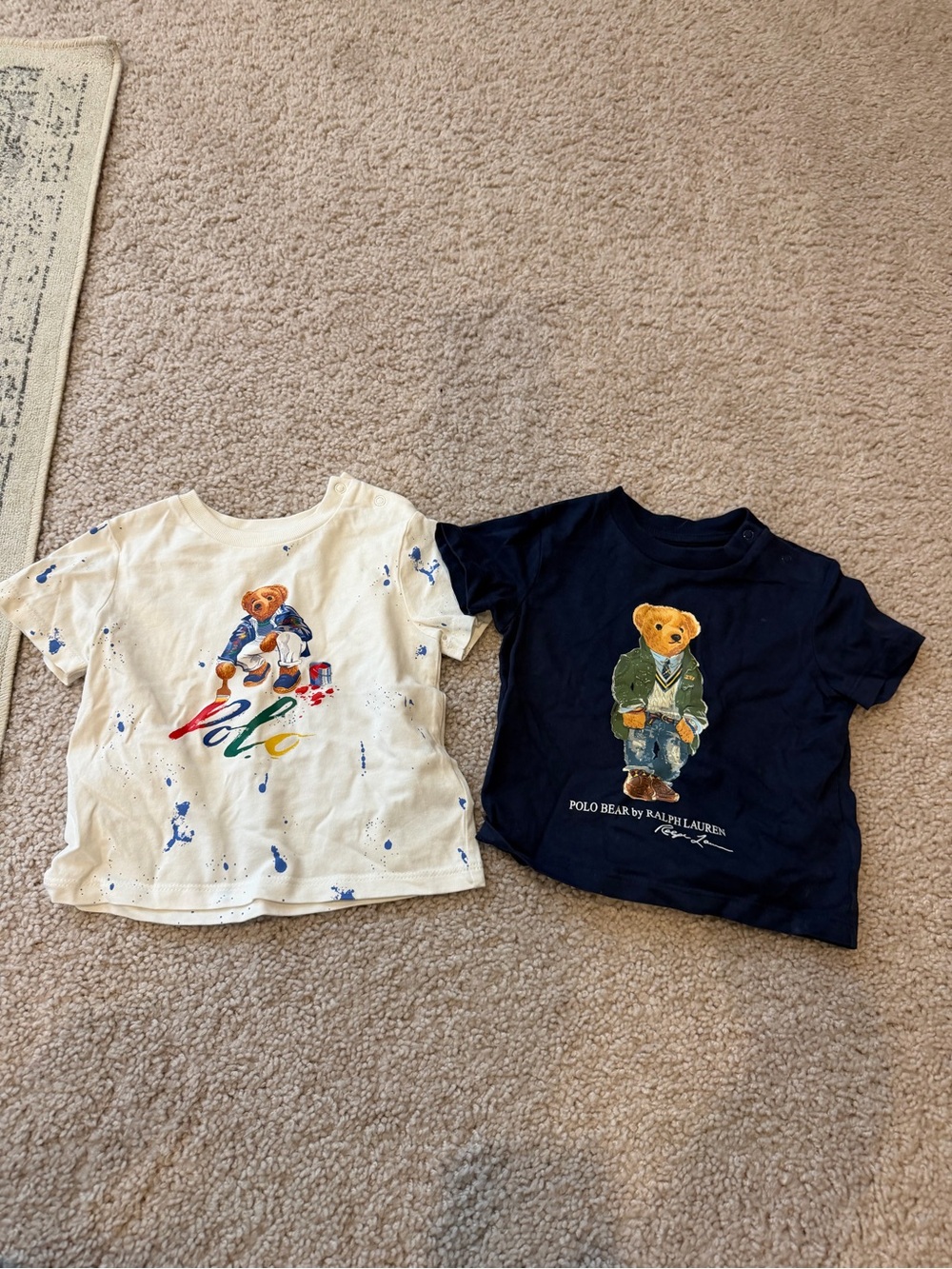 Set of 2 - 6 month Polo by Ralph Lauren baby' Bear Graphic Tee